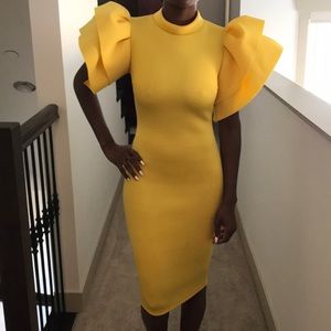 Yellow BodyCon Dress